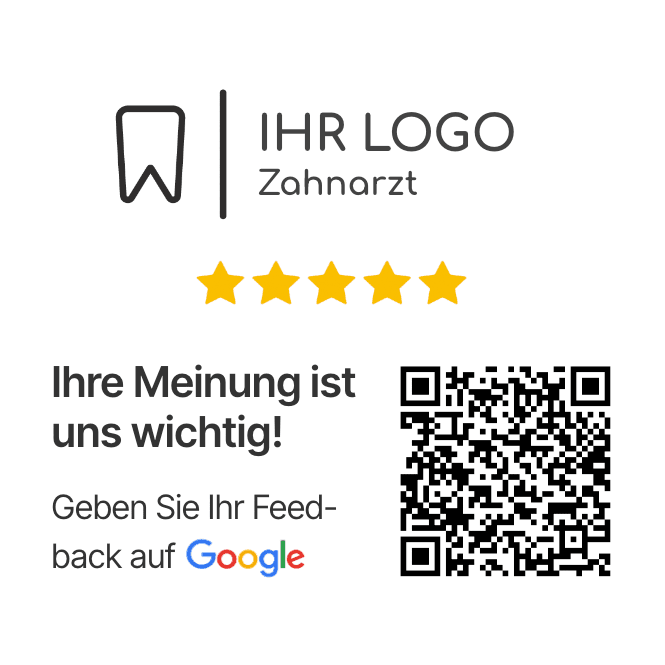 Bewertungs-Boost QR-Code Aufsteller frontal